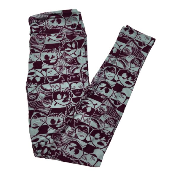 Villains in Vogue Leggings | Wickedly Chic Sketch Print | LuLaRoe (OS) - Picture 2 of 2